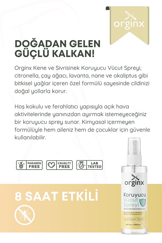 Doğal Koruyucu Sivrisinek ve Kene Kovucu Sprey Losyon Bitkisel Tüm Vücut İçin Aile Boy 100 ml - 2