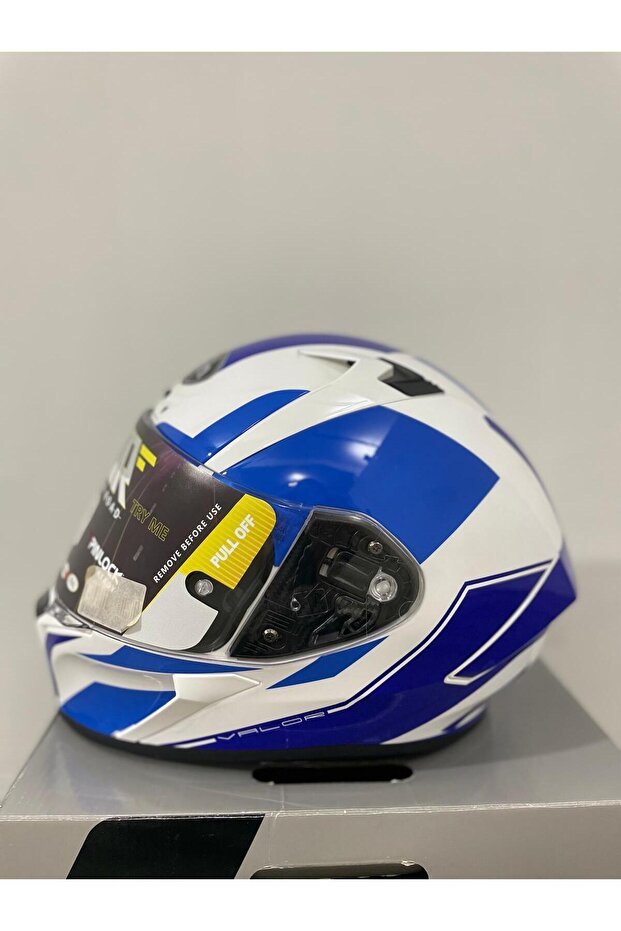 VALOR WINGS BLUE GLOSS KASK - 4