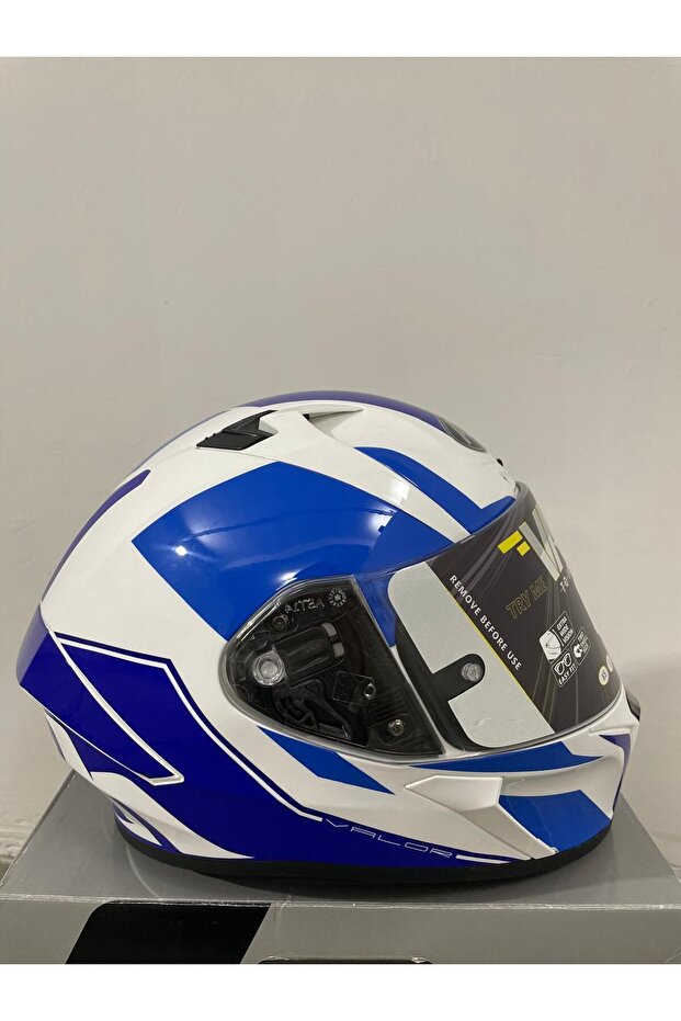 VALOR WINGS BLUE GLOSS KASK - 5