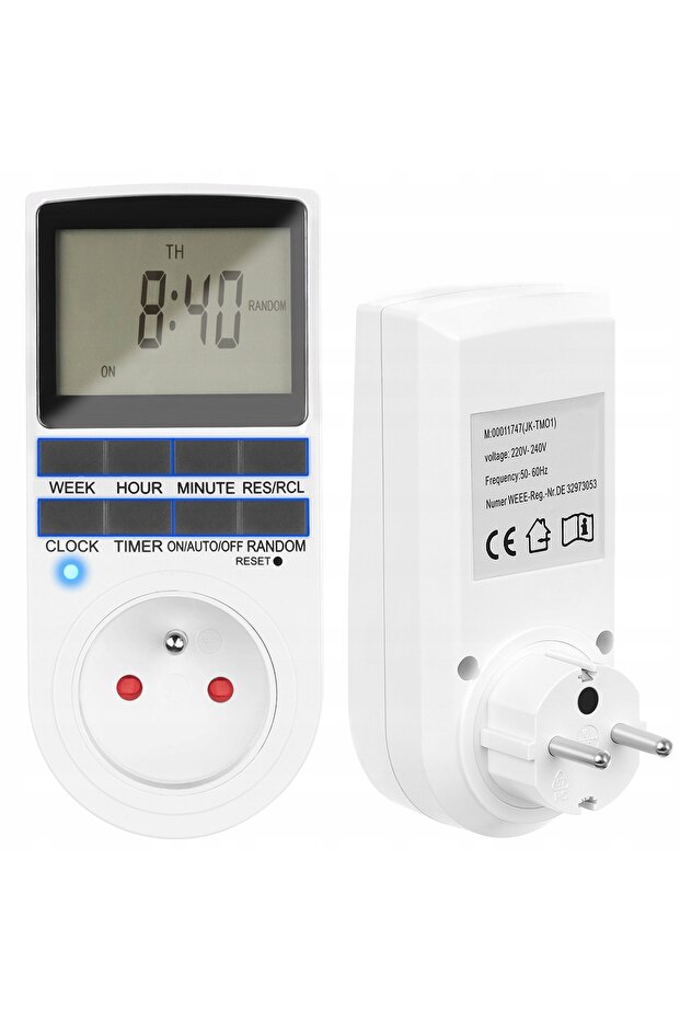 SmartPlug idealStore programmable socket, with Stopwatch, Clock, Timer, Random settings, Winter time and - 2