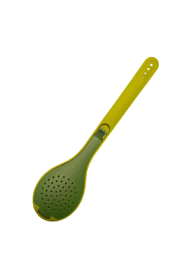 Green multi-purpose plastic spoon - 2