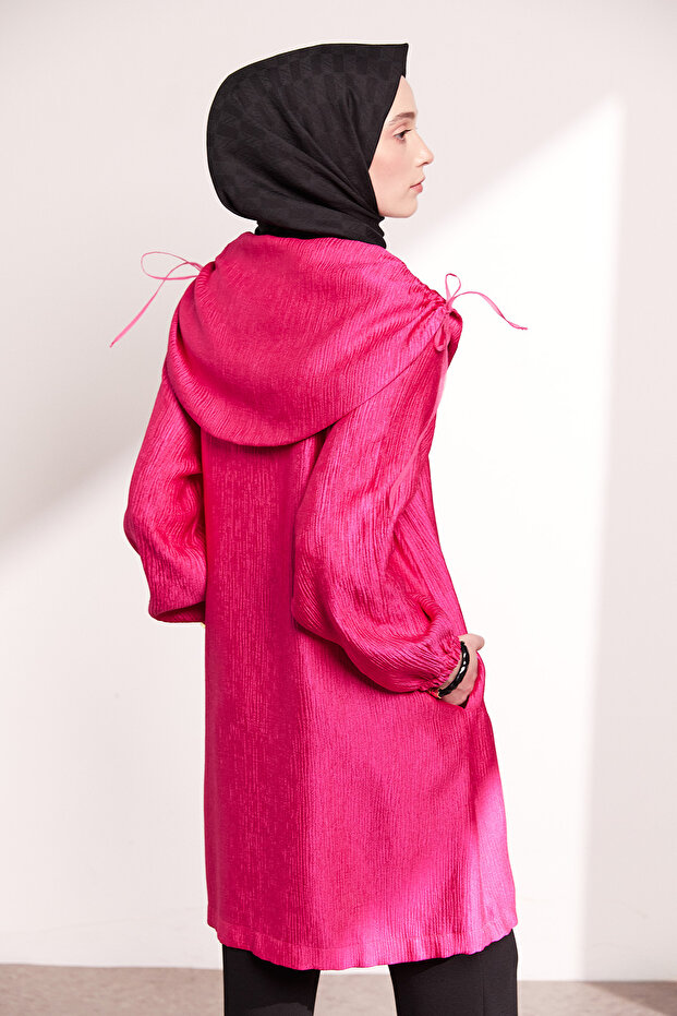 Düğmeli Jakarlı Kap - 6