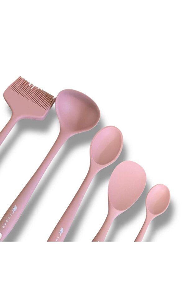 Blackseries5 Premium Silicone Spoon & Sauce Brush & Ladle Powder Pink