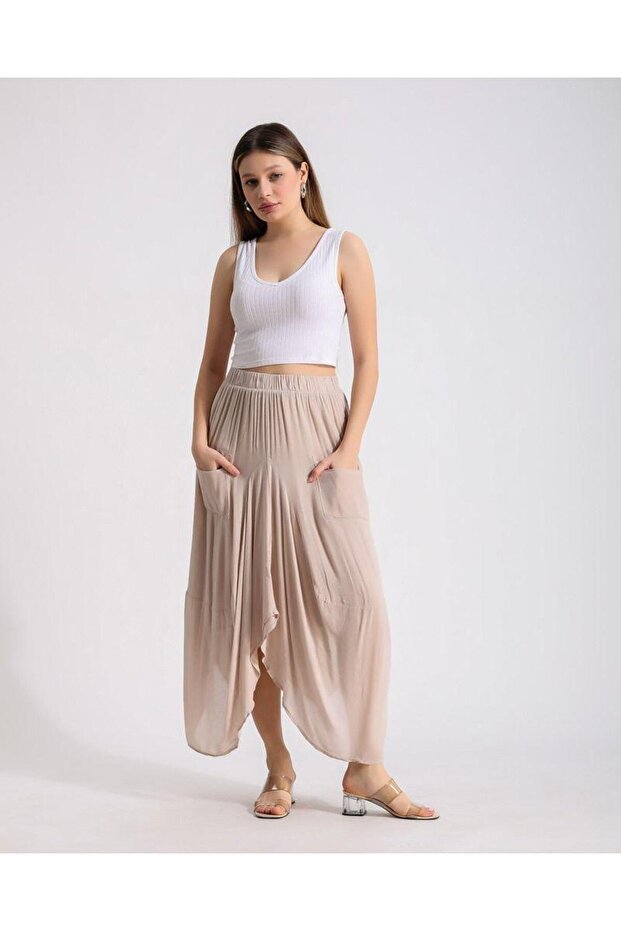 Women's Cotton Fabric Shalwar Skirt with Double Pockets