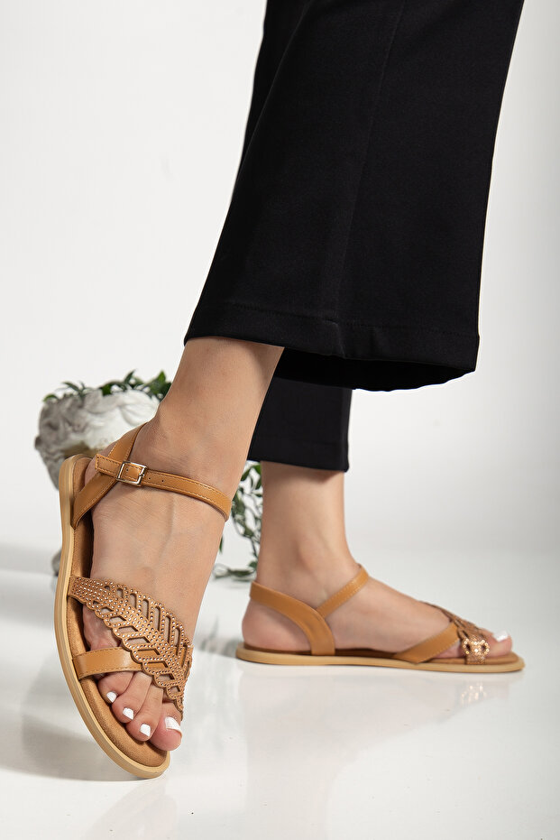 Rahat Tasarım Taba Sandalet - 6