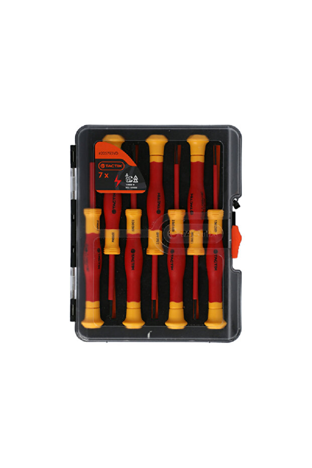 مجموعة مفكات براغي دقيقة معزولة مكونة من 7 قطع - 1