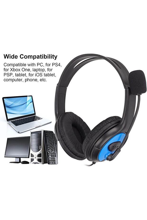 Game Headphones, featuring a microphone design and marketed for use with games and mobiles. - 5
