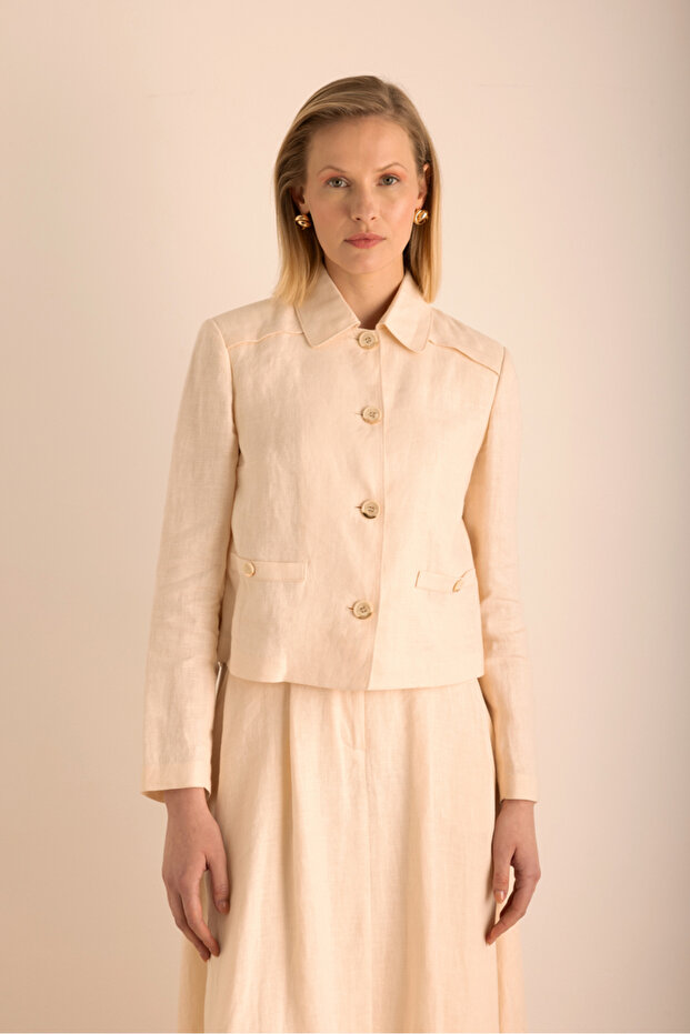 Keten Kısa Ceket - 6