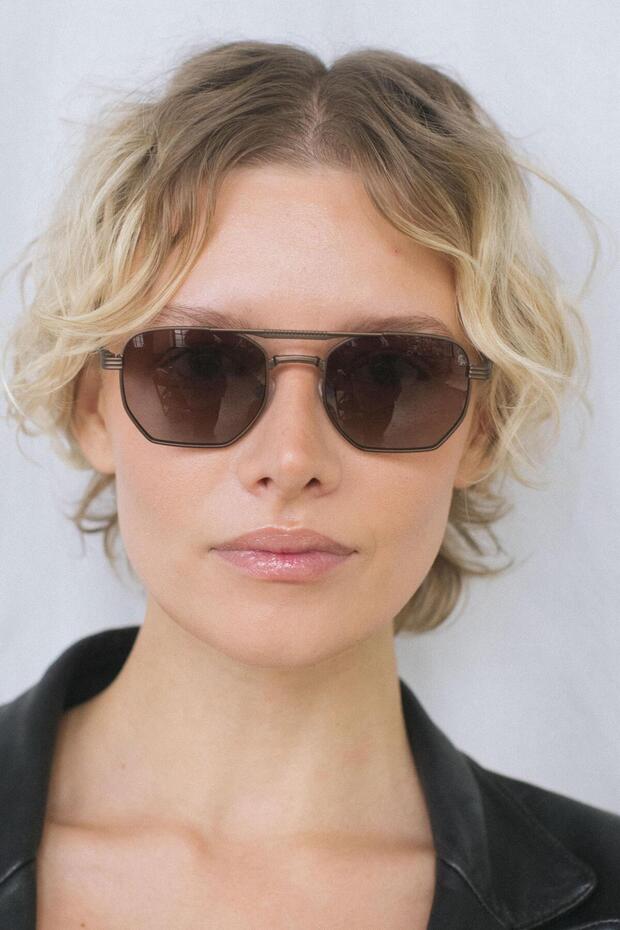 Gerda Bronze Brown Gradient Sunglasses