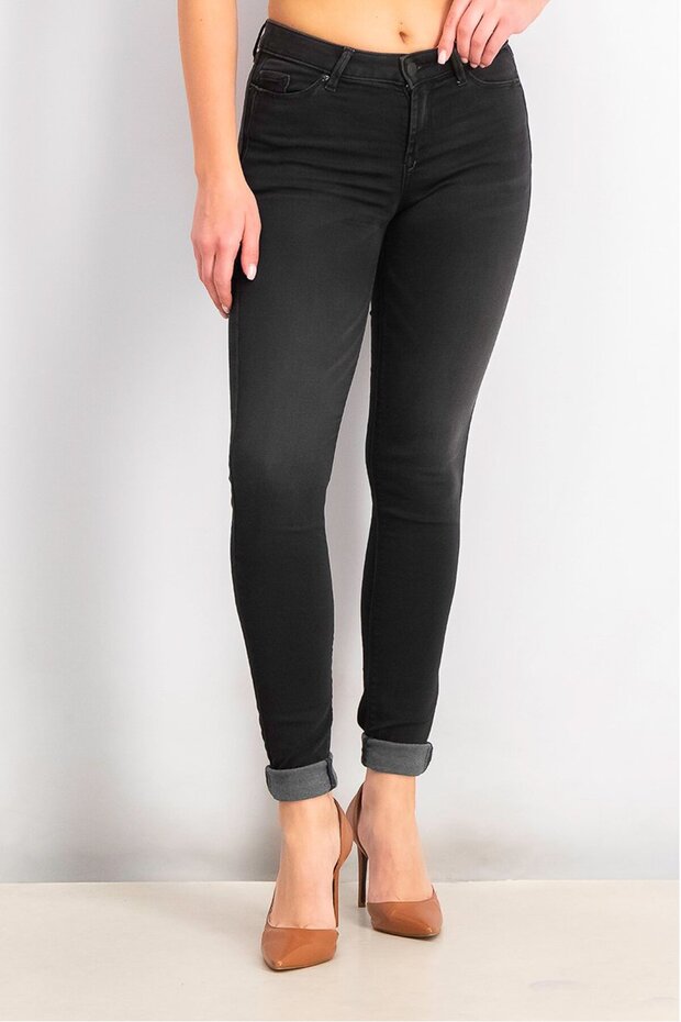 Women Skinny Fit Wash Jeans, Black