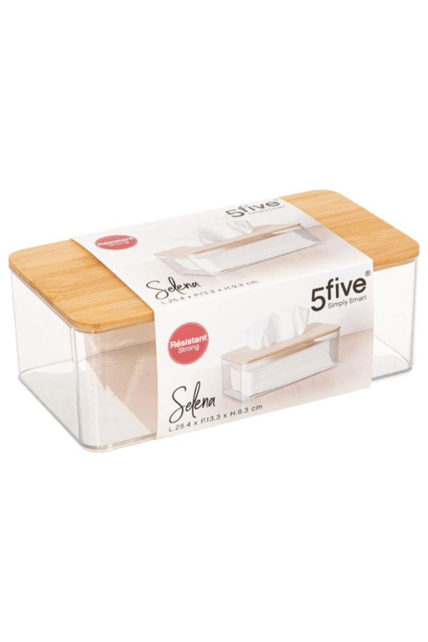 Selena Rectangular Bamboo Tissue Box - 2