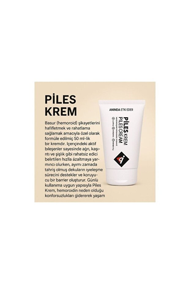 Piles Cream Bitkisel Içerikli Bâsur & Hemo Kremi 50 ml - 2
