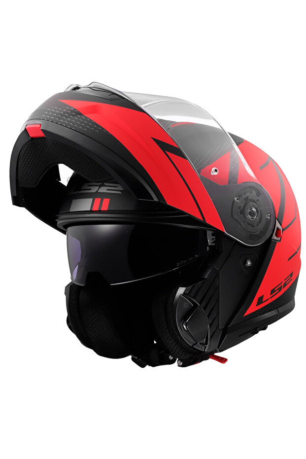 STROBE 2 CODE MAT SİYAH-KIRMIZI KASK - 6