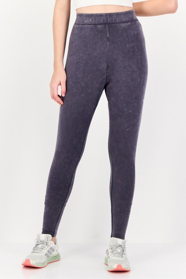 Women Sportswear Fit Brand Logo Outdoor Leggings, Grey