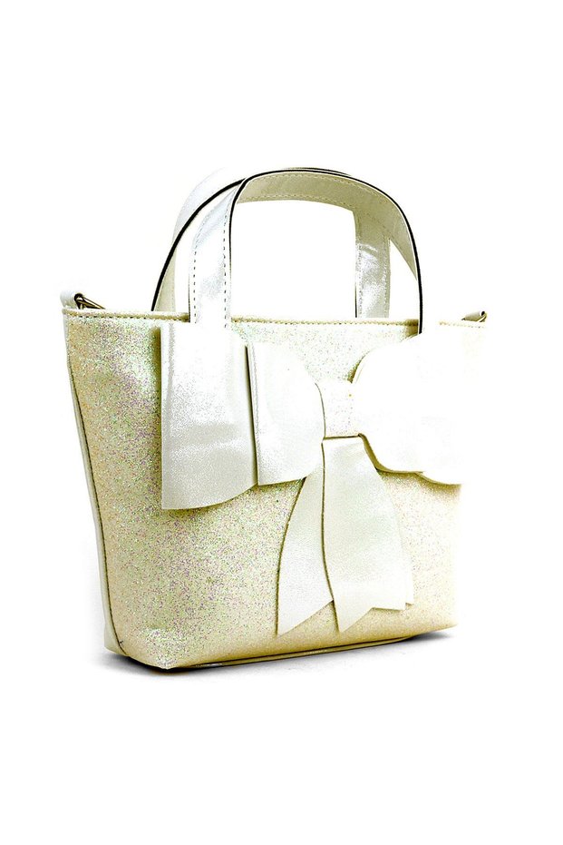 Ribbon Glitter Gold Girl's Evening Dress Bag