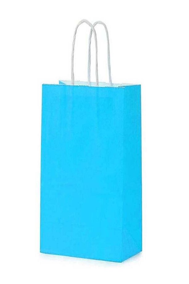 Mavi Çanta 20x10x22 cm 25 Adet(Kağıt Poşet Çanta) - 1