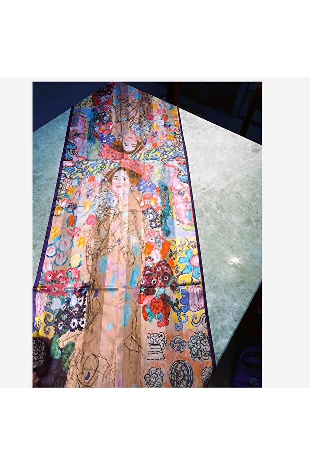 Fular Gustav Klimt – Ria Munk Desenli
