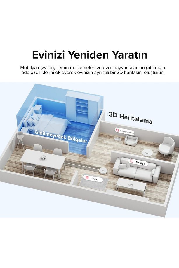 S8 Sonic – Lidar Navigasyonlu, 6000 Pa Emiş Gücü, Premium Akıllı Robot Süpürge - 8