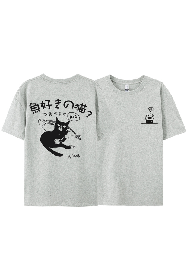 Y2K Vintage T-Shirt Tee Harajuku Black Cat Print