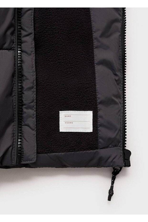 Kapüşonlu kapitone anorak - 5