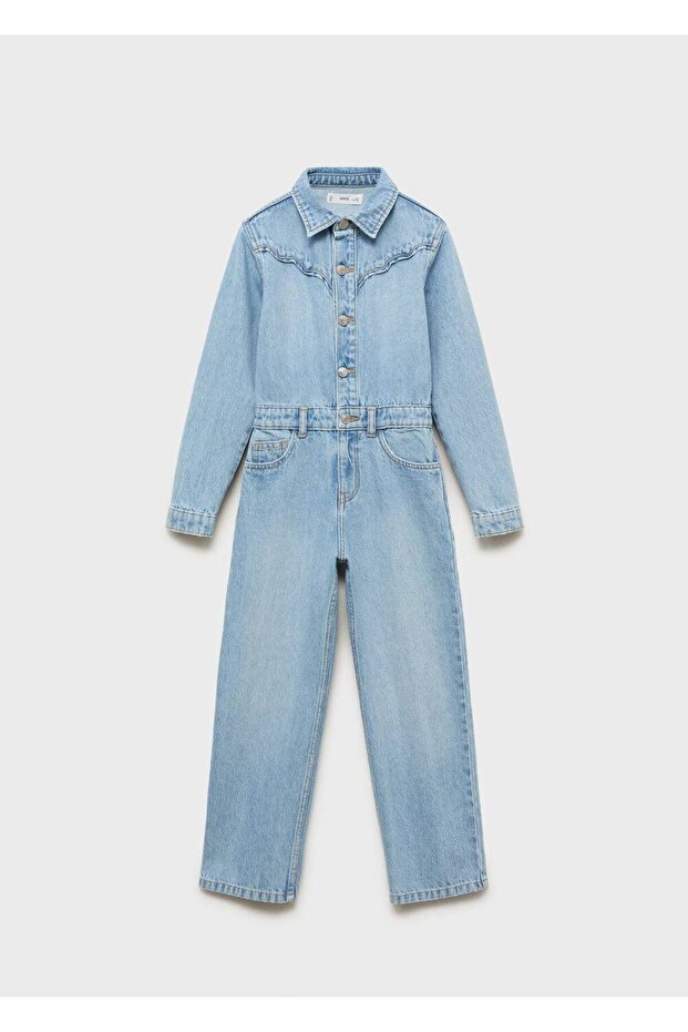 Uzun denim tulum - 1