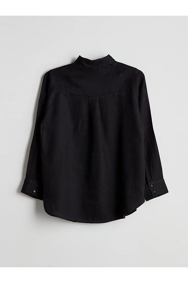 Lcw Modest Oversize %100 Keten Kadın Gömlek (S5) - 2