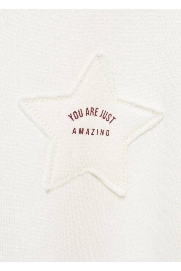 Yıldız işlemeli sweatshirt - 5