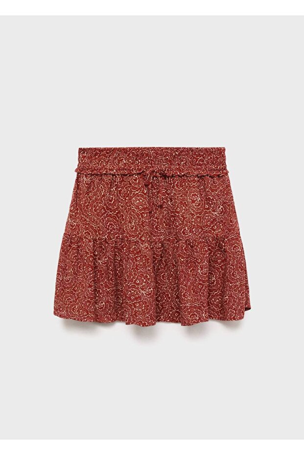 Desenli kısa etek - 1