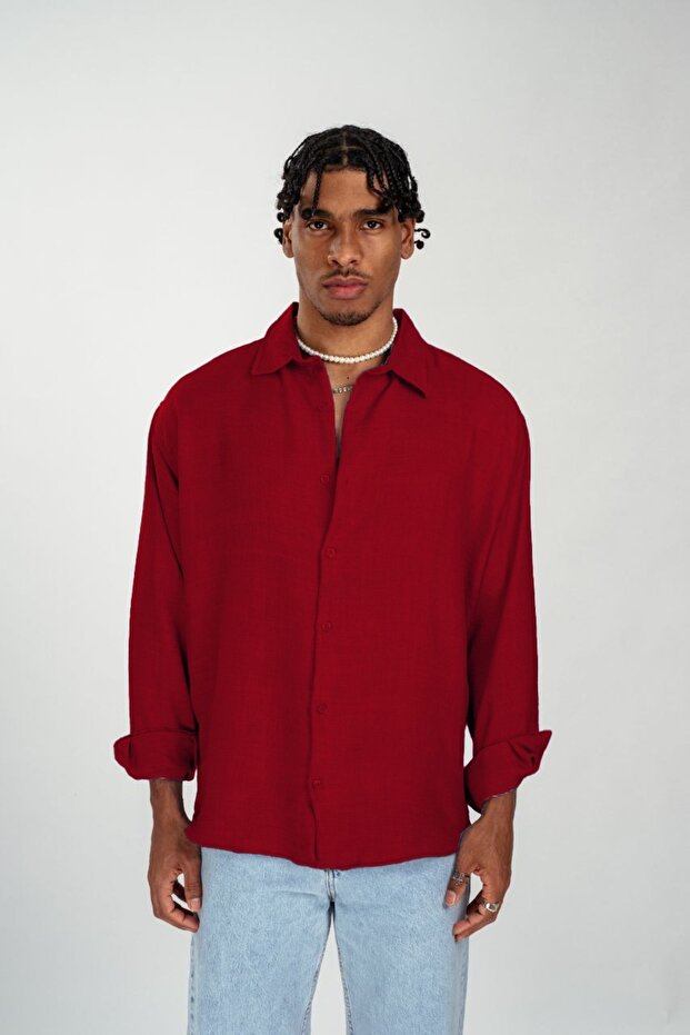 Oversize Erkek Gömlek - 1