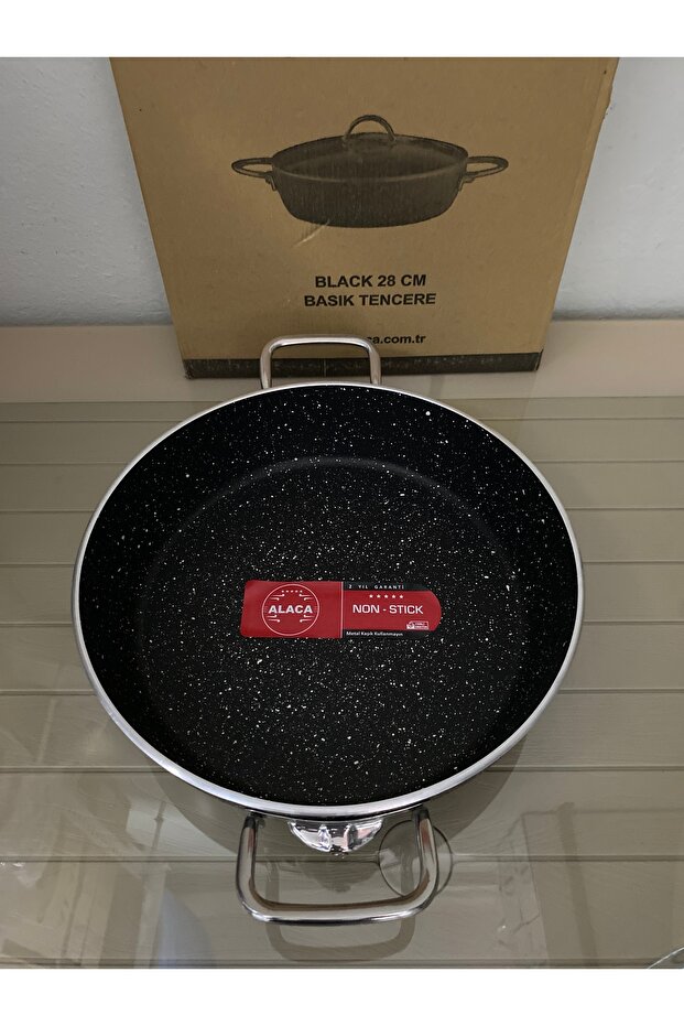 28 cm Granit basık tencere - 4