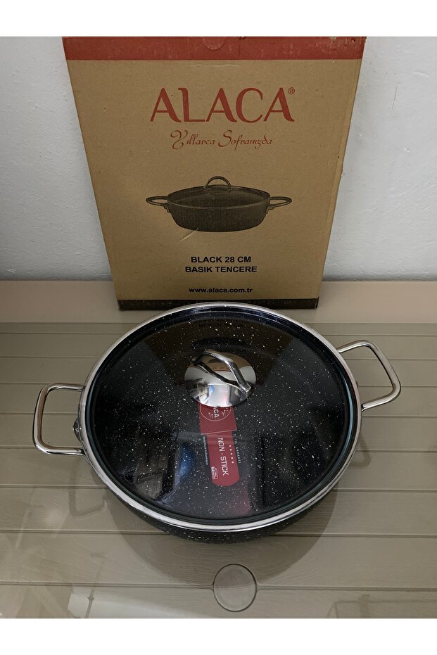 28 cm Granit basık tencere - 3