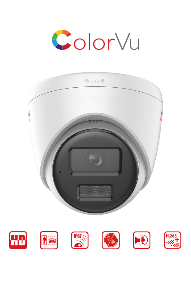 4MP ColorVu & Smart Hybrid Light Turret Network Kamera (dahili mikrofon) - 2