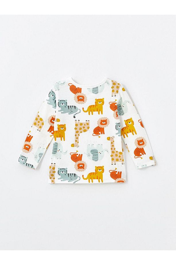 Bisiklet Yaka Uzun Kollu Baskılı Erkek Bebek Pijama Takımı (W4) - 4