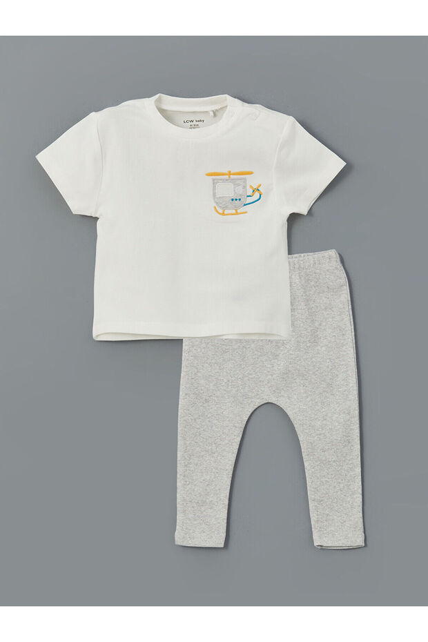 Printed Baby Boy T-Shirt and Leggings 2 Pack