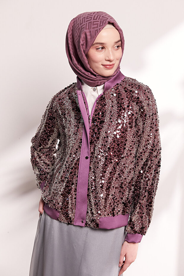 Işıltılı Bomber Ceket - 1