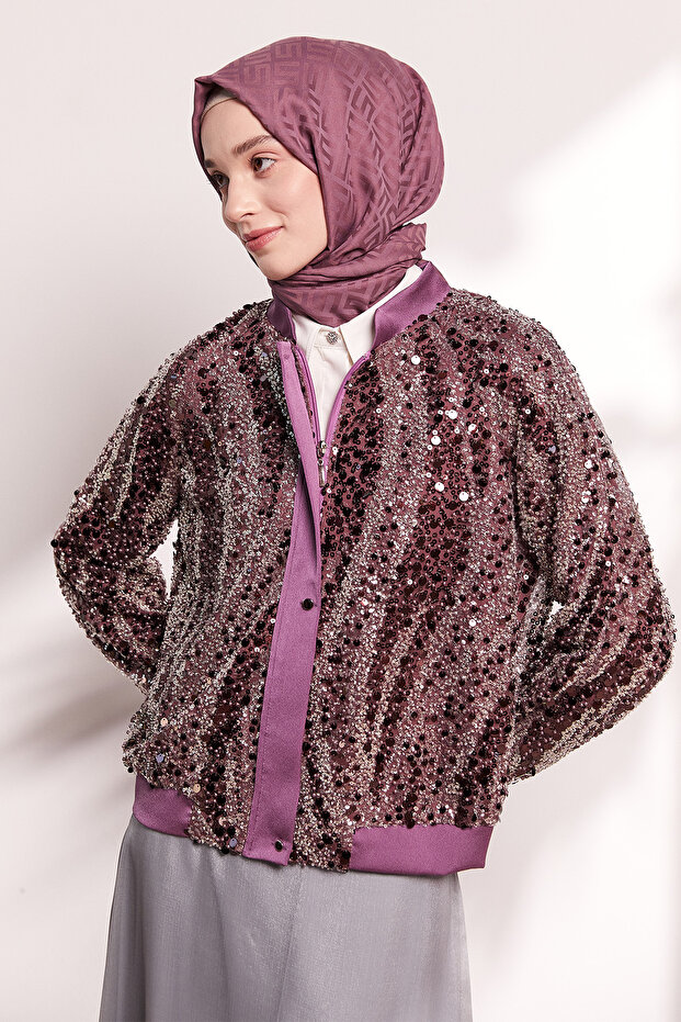 Işıltılı Bomber Ceket - 3