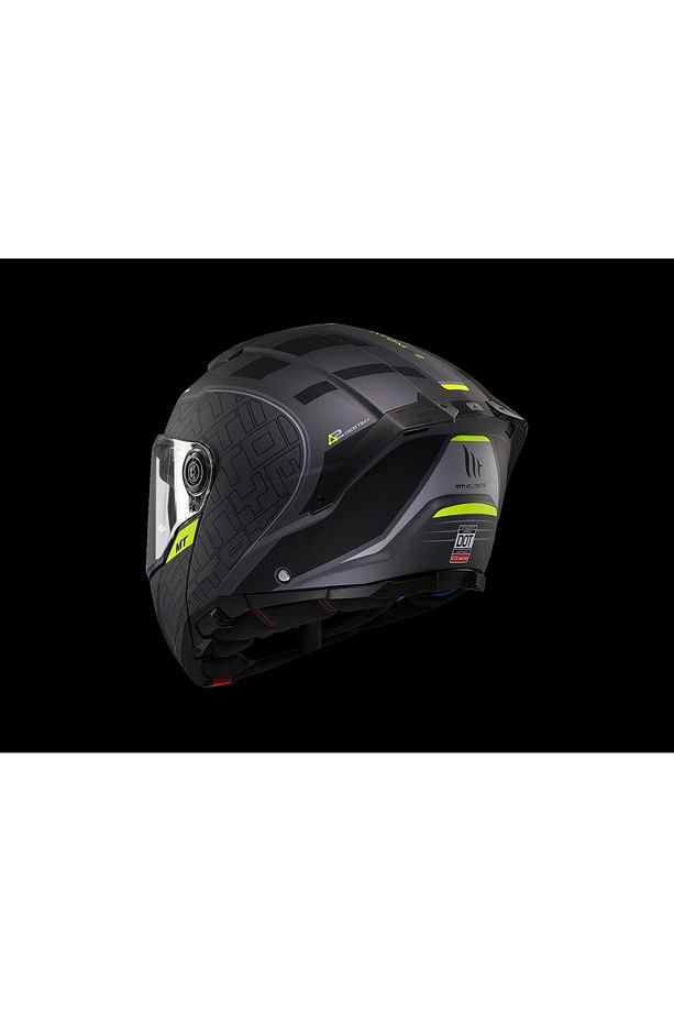 KASK MT ATOM 2 DESTINY C2 ÇENE AÇILIR MAT FÜME/SİYAH - 4