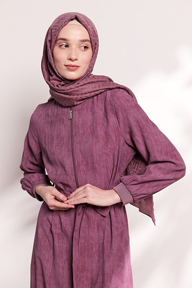 Fermuarlı Bomber Pardösü - 4