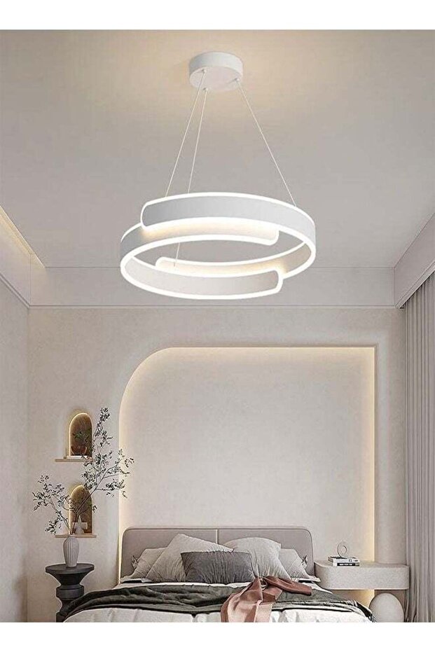 Modern LED Acrylic Pendant Light Luster LED Rings Chandeliers Dining Table Suspension Luminaire Meta