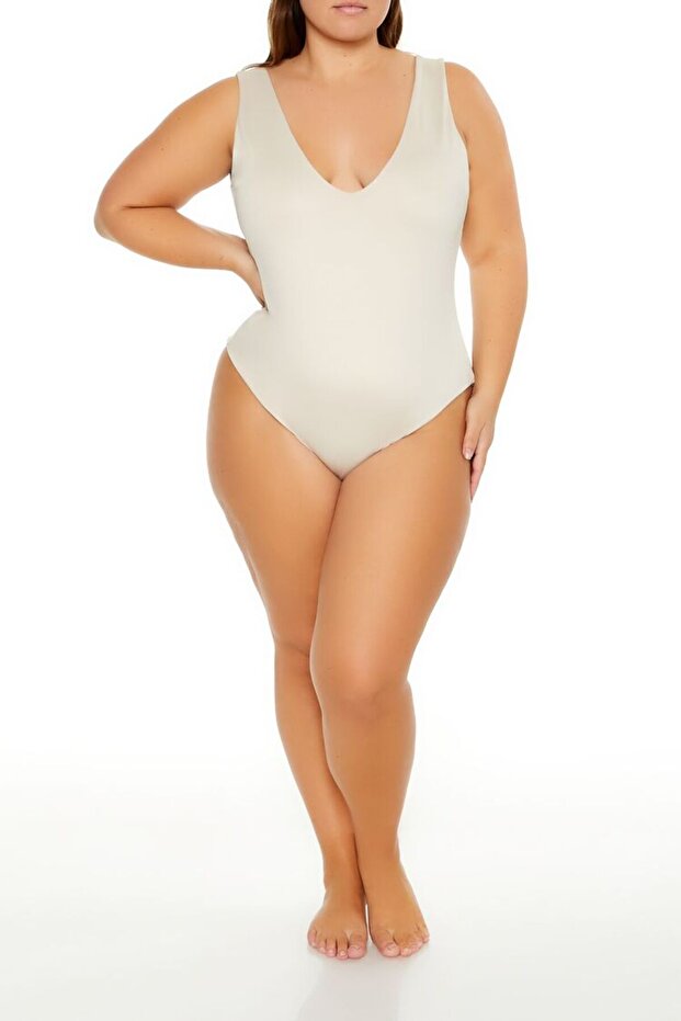Plus Size Şekillendirici Bodysuit - 2