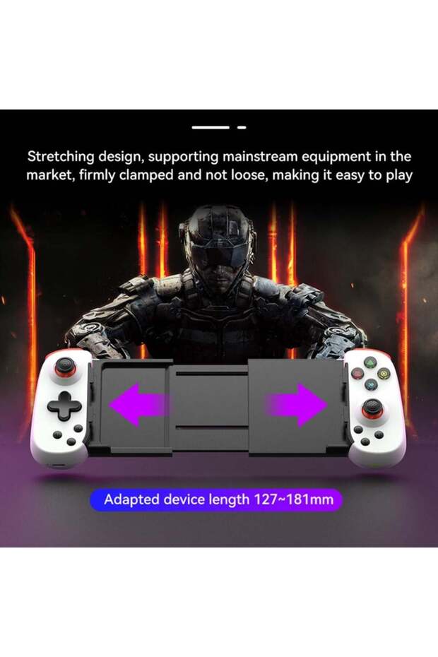 Multiplatform Wireless Controller D6 DP, iOS/Android/PC/PS4/Switch, sticker set, Black - 6