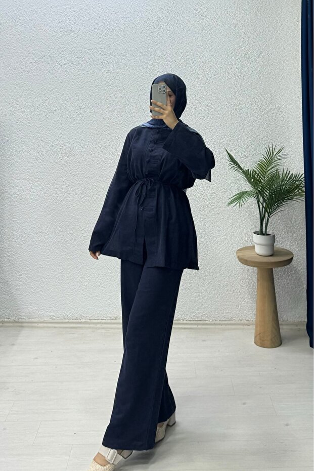 بدلة كتان بأزرار - 2