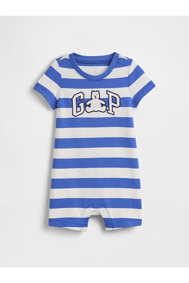 Bebek Mavi Logo Raglan Tulum - 1