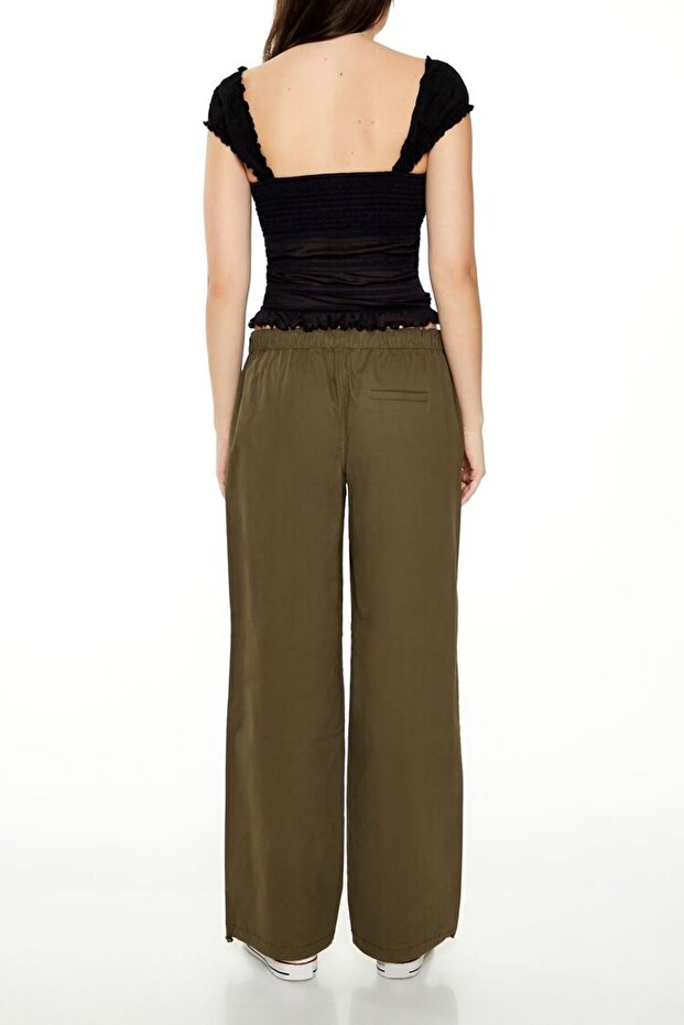 Low-Rise Drawstring Pantolon - 5