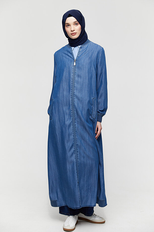 Fermuarlı Bomber Pardesü - 3