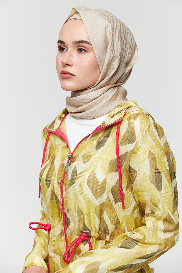 Desenli Kapüşonlu Twinset - 4