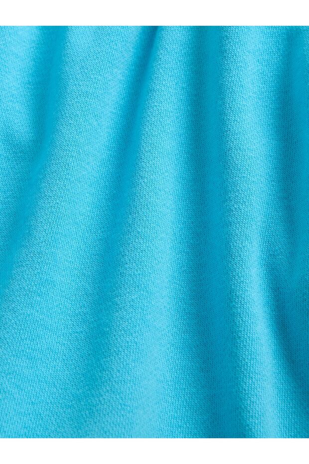 Kız Çocuk Açık Mavi VintageSoft Dolphin Sweat Şort - 4