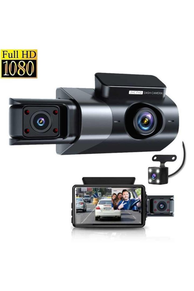 Full HD Dash Cam With 3 Filming Angles