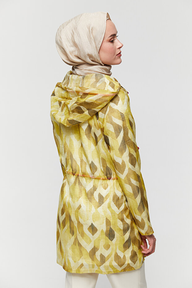 Desenli Kapüşonlu Twinset - 6