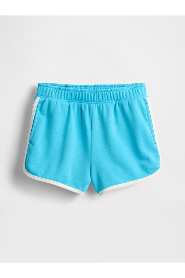 Kız Çocuk Açık Mavi VintageSoft Dolphin Sweat Şort - 7